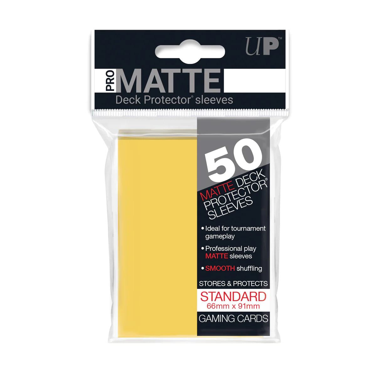 Ultra Pro Deck Protector Matte Yellow 50CT (Standard Size)