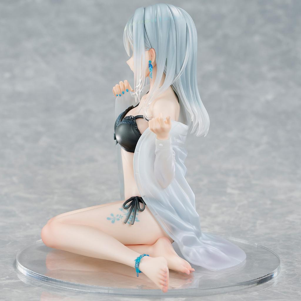 Fuumi Illustration - Silver-Haired Girl Sky Blue Morning (Special Outfit Ver.) Figurine