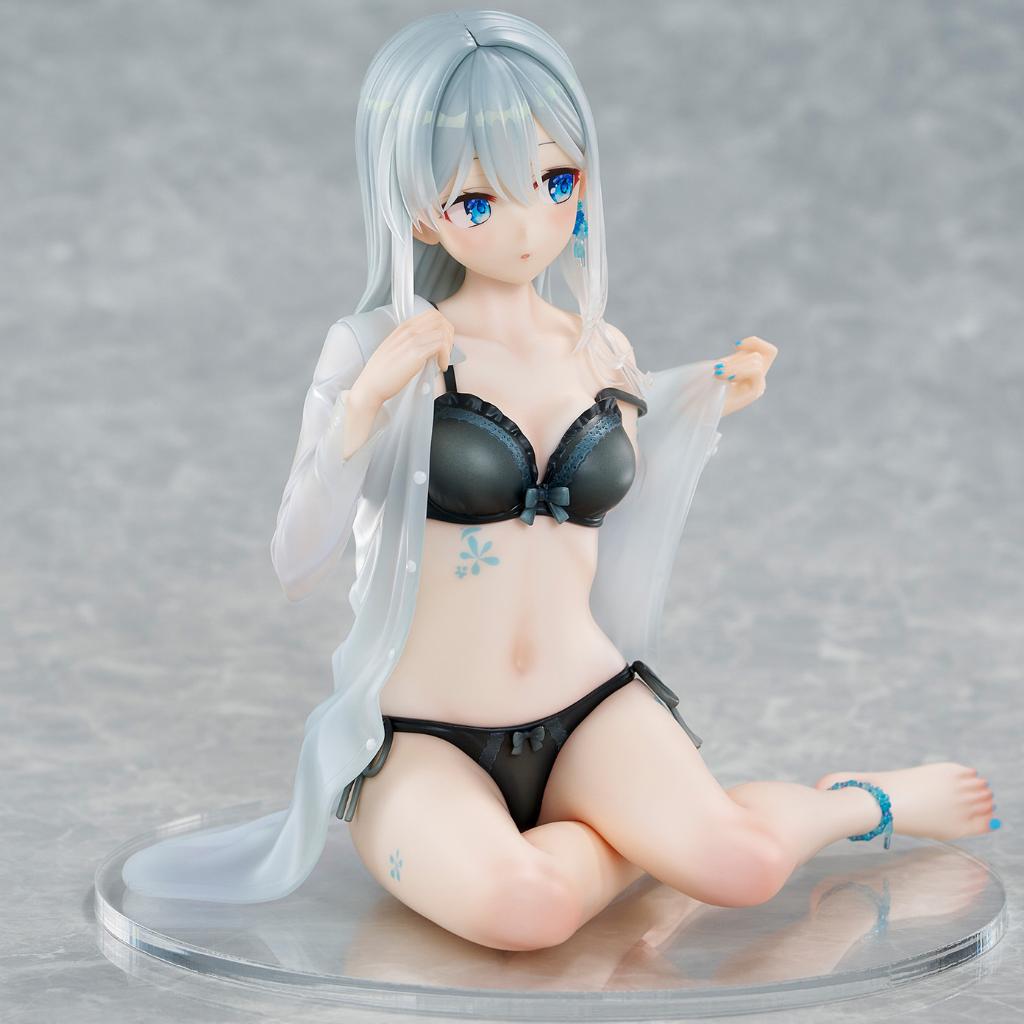 Fuumi Illustration - Silver-Haired Girl Sky Blue Morning (Special Outfit Ver.) Figurine