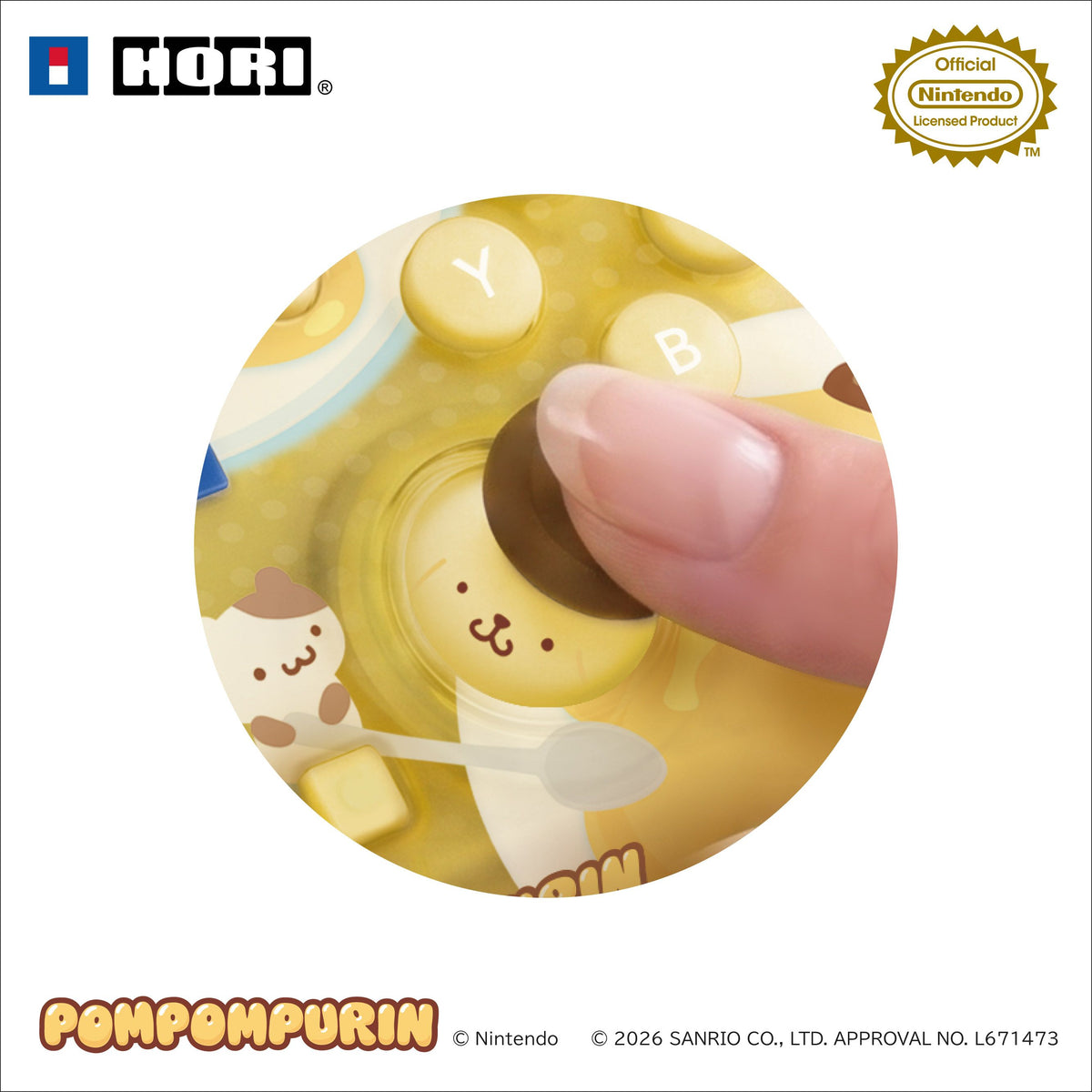 HORI Wireless HORIPAD Turbo for Nintendo Switch 2 - Sanrio Series (Pompompurin) (NSX-256A)