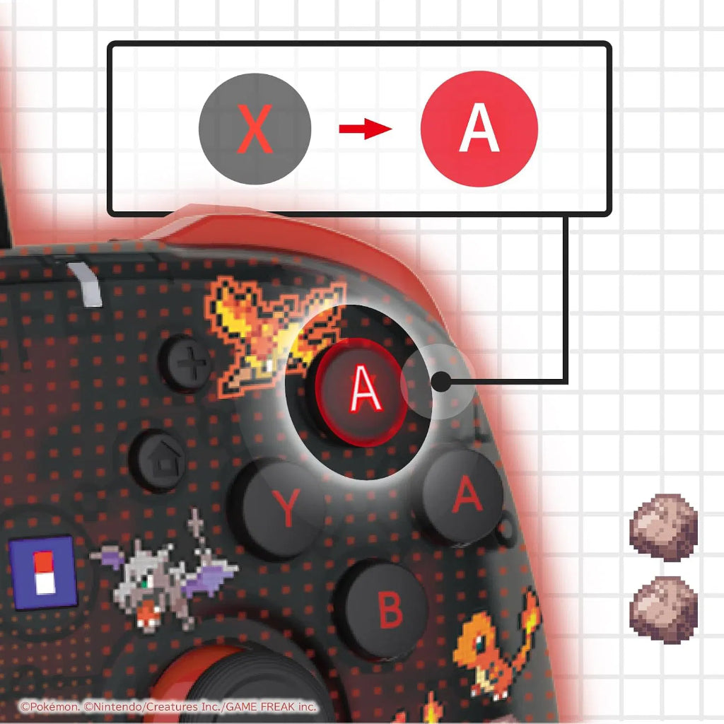 HORI Wireless HORIPAD Turbo (Pokemon Pixel Red) for Nintendo Switch 2 (NSX-228A)