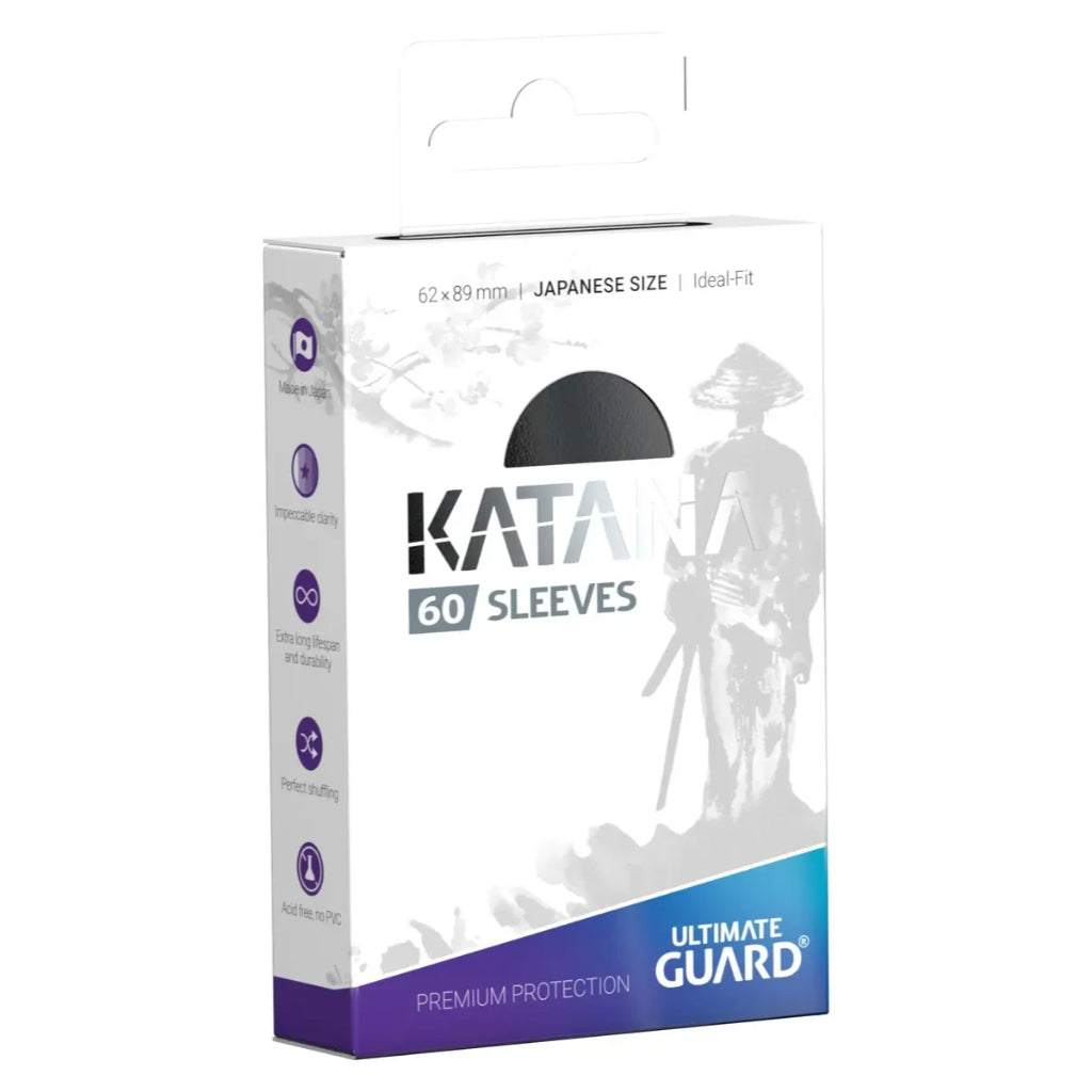 Ultimate Guard 60 Katana Sleeves Japanese Size - Black (UGD011054)