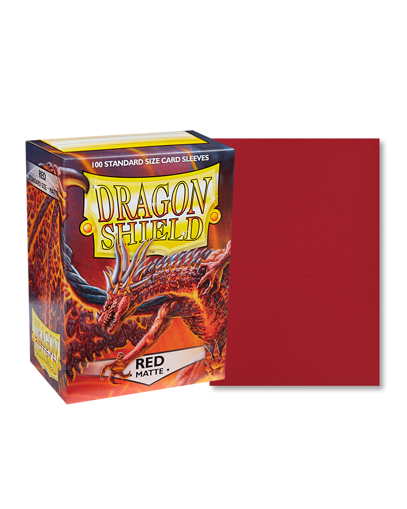 Dragon Shield Matte Sleeves 100CT - Red (Standard Size)