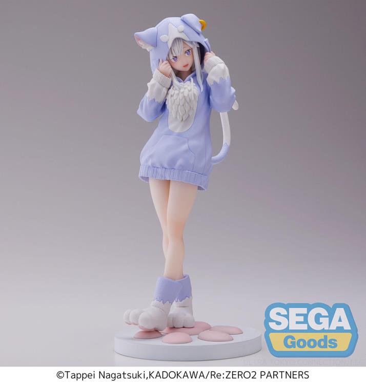 Sega Emilia Fluffy Pack Luminasta Re Zero Figure