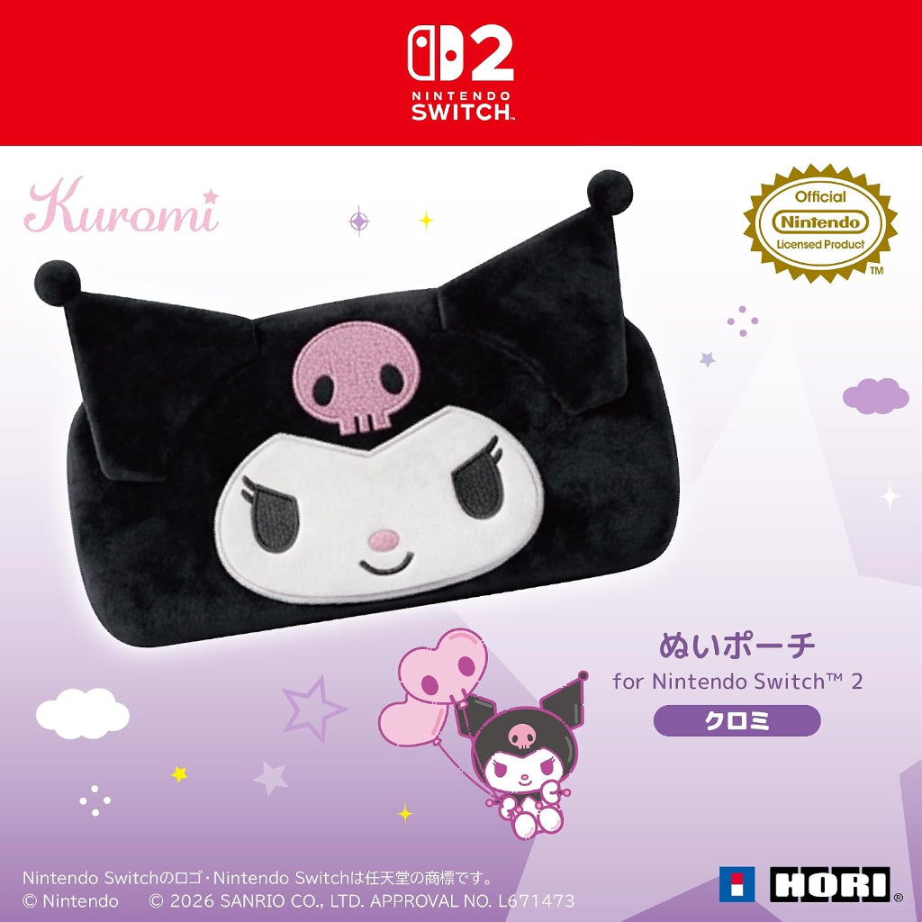 HORI Plush Pouch for Nintendo Switch 2 - Kuromi (NSX-257A)