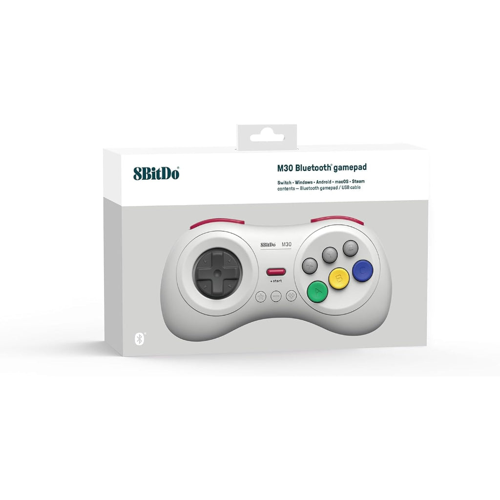 8Bitdo M30 Bluetooth Gamepad - White