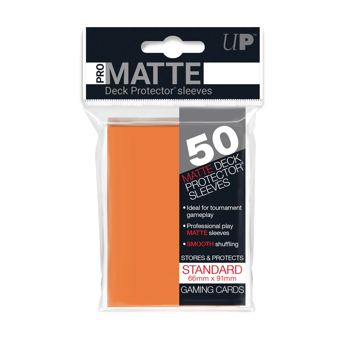Ultra Pro Deck Protector Matte Orange 50CT (Standard Size)