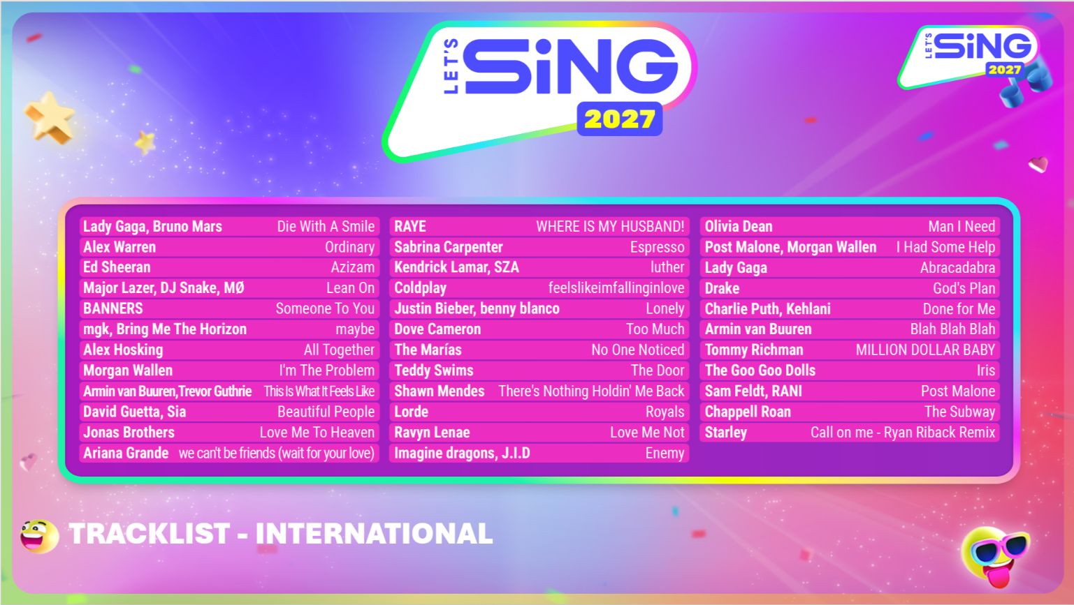 NS2 Lets Sing 2027 (Game-Key Card)