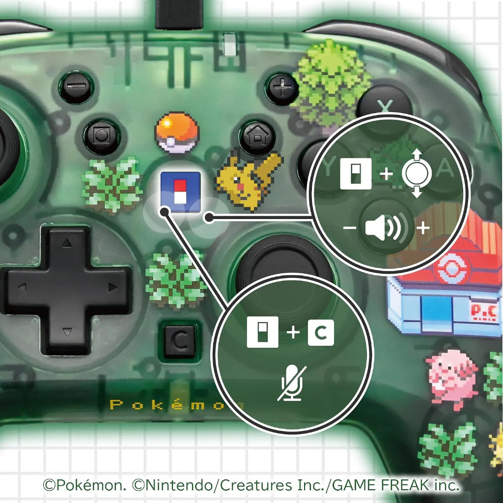 HORI Wired HORIPAD Turbo (Pokemon Pixel Green) for Nintendo Switch 2 (NSX-229A)