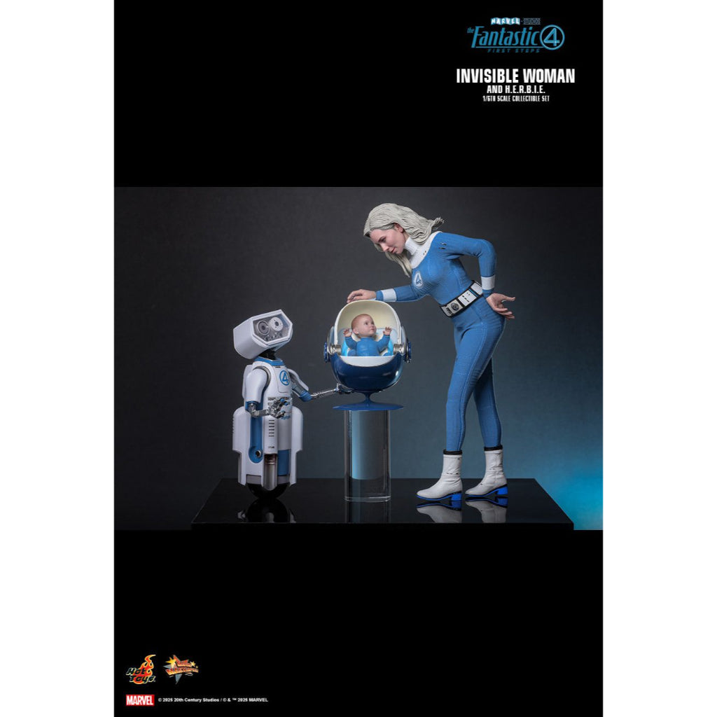MMS824 - The Fantastic Four: First Steps - 1/6th Scale Invisible Woman and H.E.R.B.I.E. Collectible Set