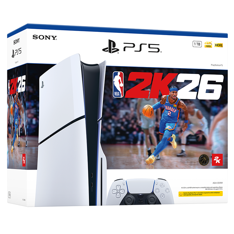[*PRE-ORDER AT OUTLET ONLY] PlayStation 5 - Slim Disc Console (NBA 2K26 Bundle)