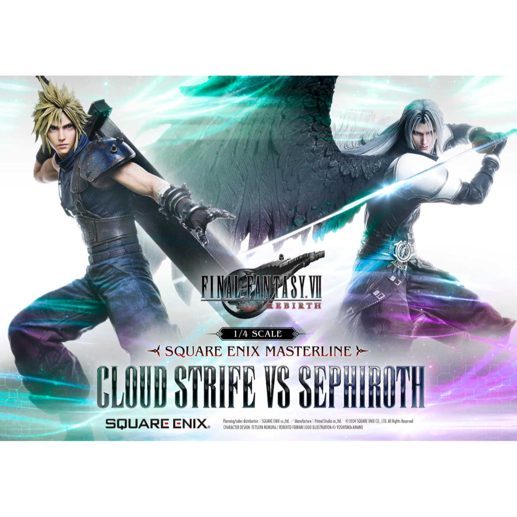 [*RETAIL ONLY PRE-ORDER] Square Enix Masterline Final Fantasy VII Rebirth 1/4 Scale - Cloud Strife Vs Sephiroth