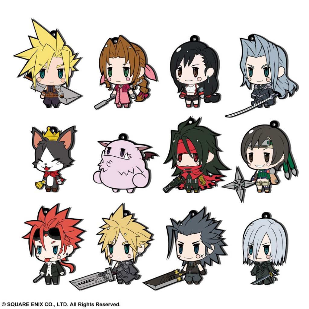 Square Enix Final Fantasy Trading Rubber Strap - FFVII Extended Edition (set of 12)
