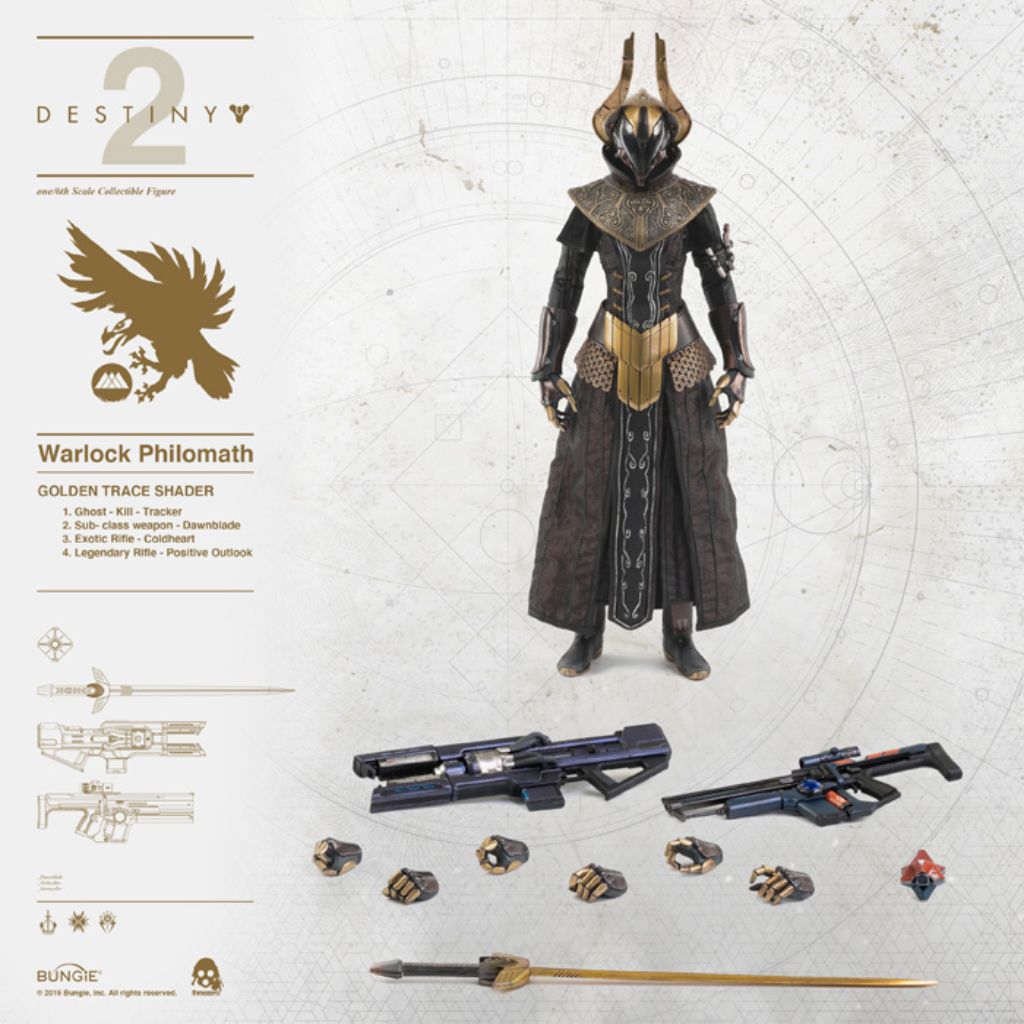 1/6th Scale Collectible Figure - Destiny 2 - Warlock Philomath (Golden Trace Shader)