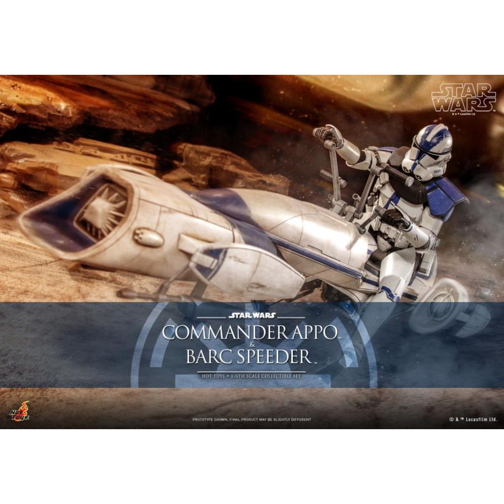 TMS076 Star Wars: The Clone Wars - 1/6 Commander Appo and Barc Speeder Collectible Set