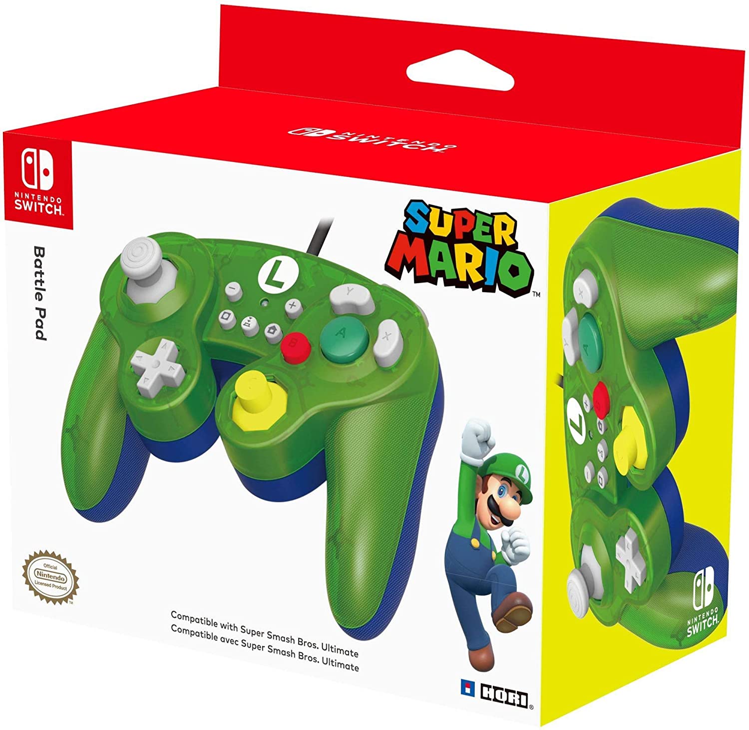 HORI NSW Super Mario Battle Pad Luigi Controller (NSW-136)