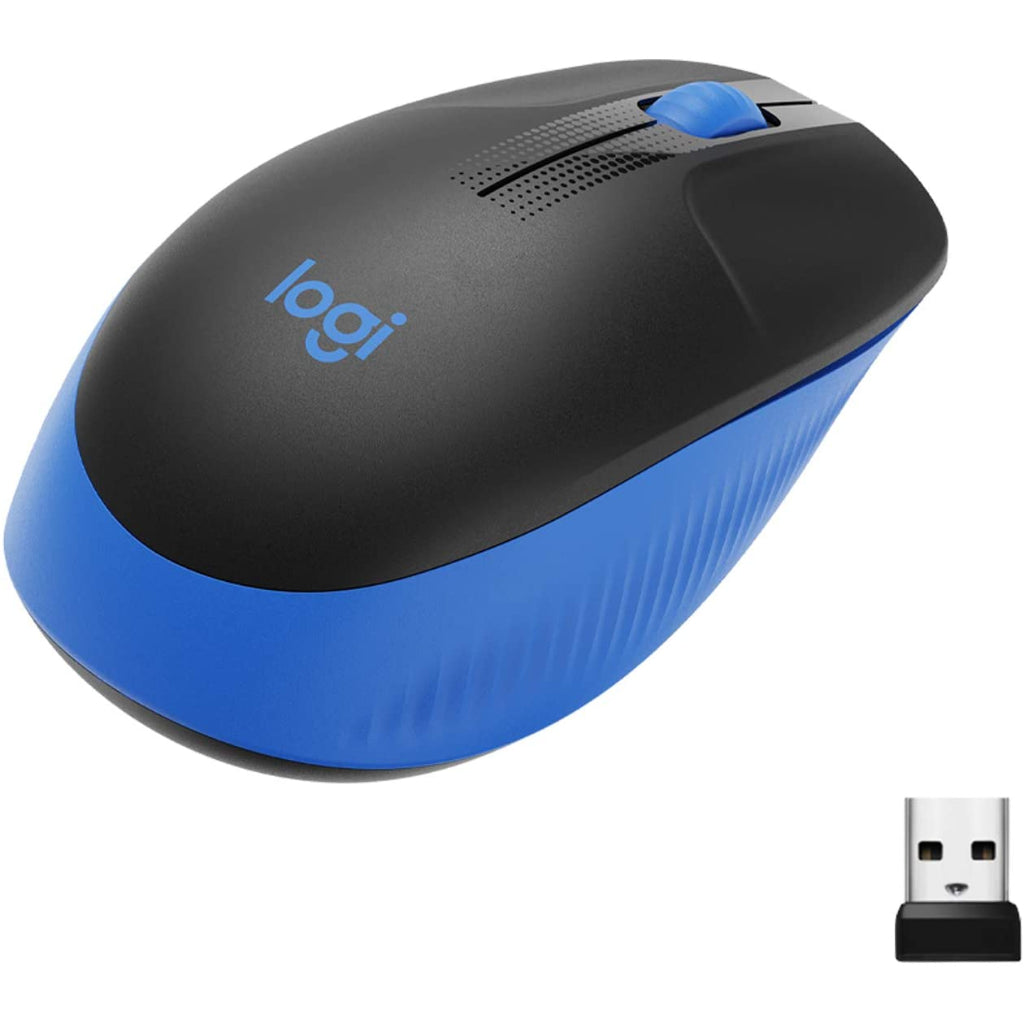 Logitech M190 Blue Full Size Wireless Mouse