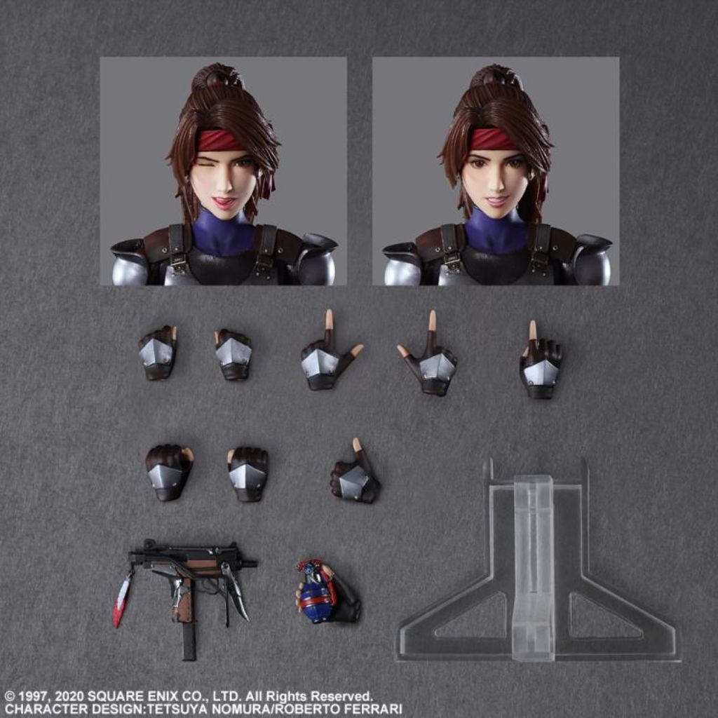 Square Enix Play Arts Kai - Final Fantasy VII Remake Action Figure - Jessie & Motorcycle Set