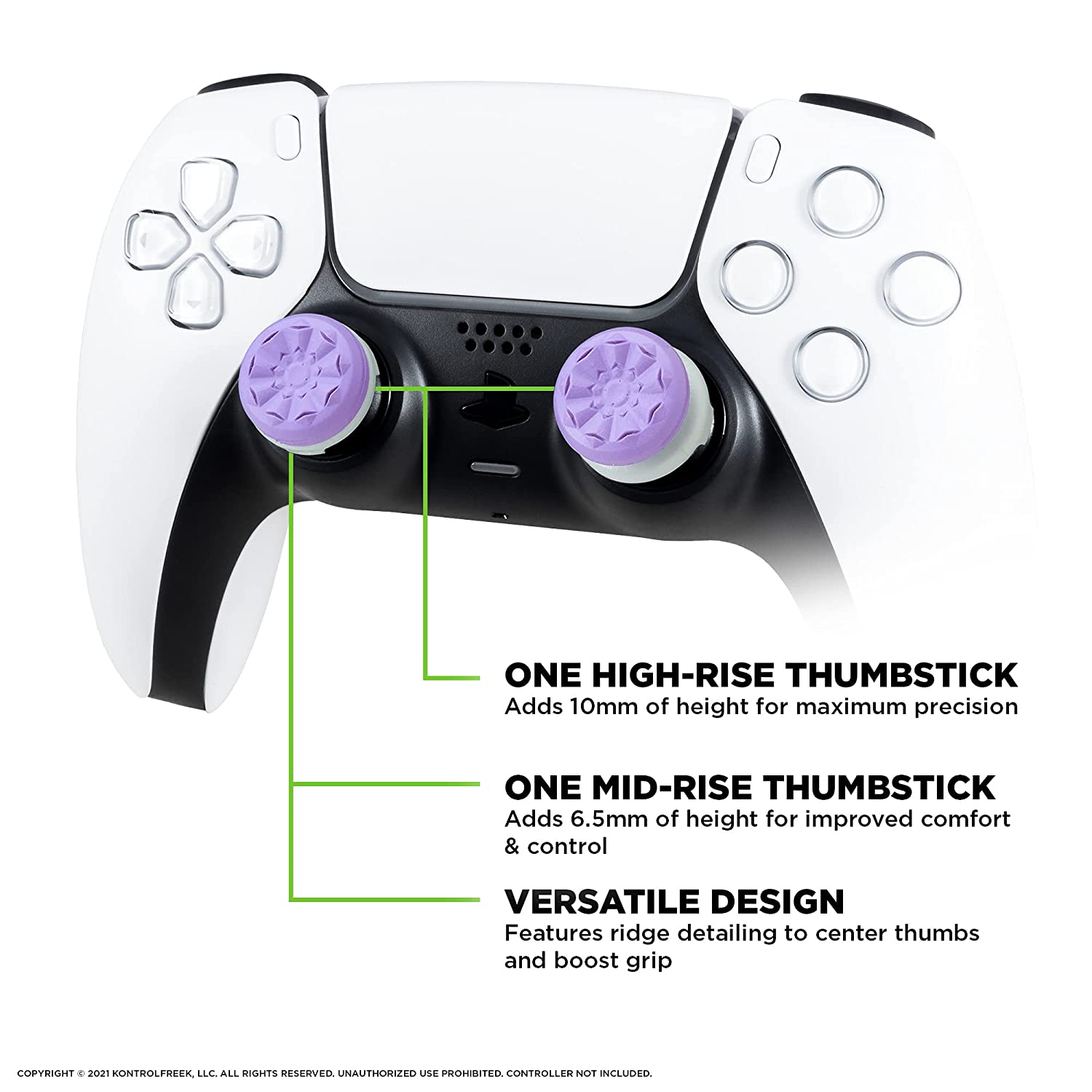 KontrolFreek PS5 Performance Galaxy Kit (Grip + Thumbsticks) Purple