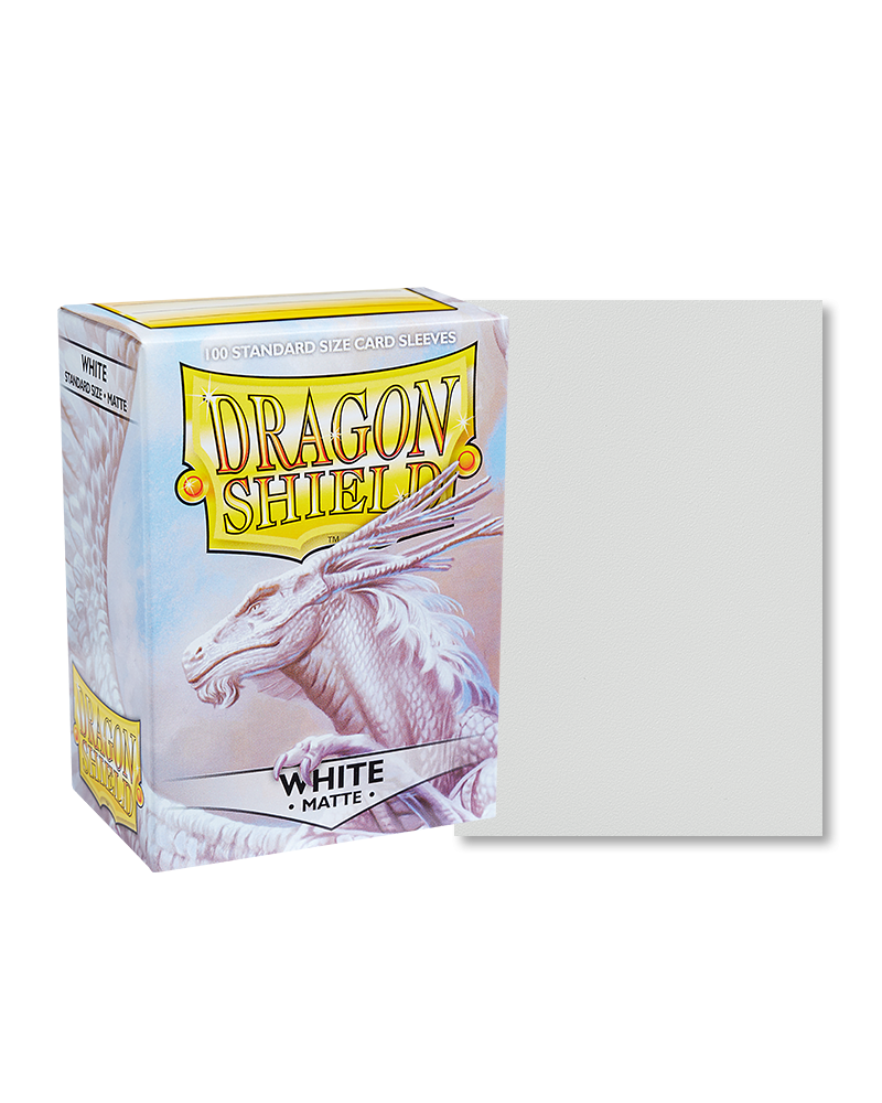 Dragon Shield Matte Sleeves 100CT - White (Standard Size)