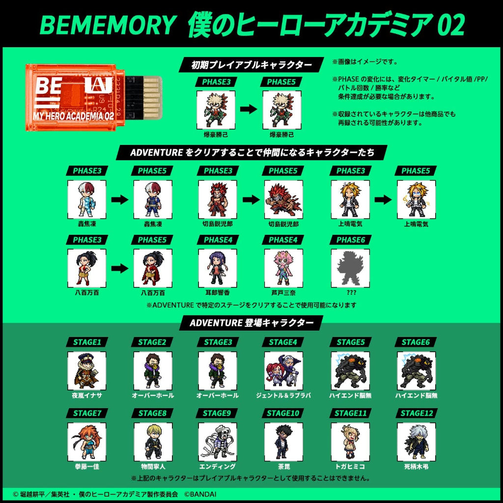 Bandai Vital Bracelet BE Memory My Hero Academia Vol. 02