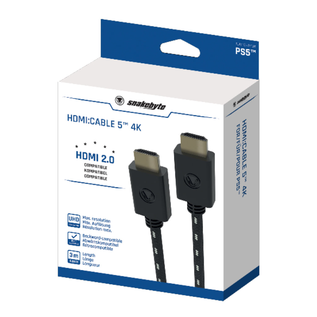 Snakebyte PS5 HDMI 2.0 Cable 5™ 4K (3m)