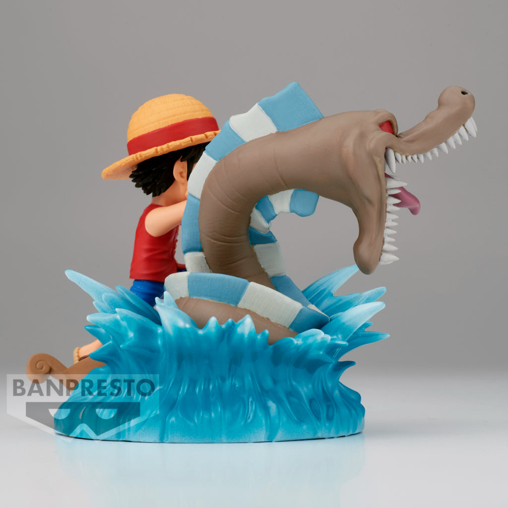 One Piece World Collectable Figure Log Stories - Monkey.D.Luffy vs Local Sea Monster