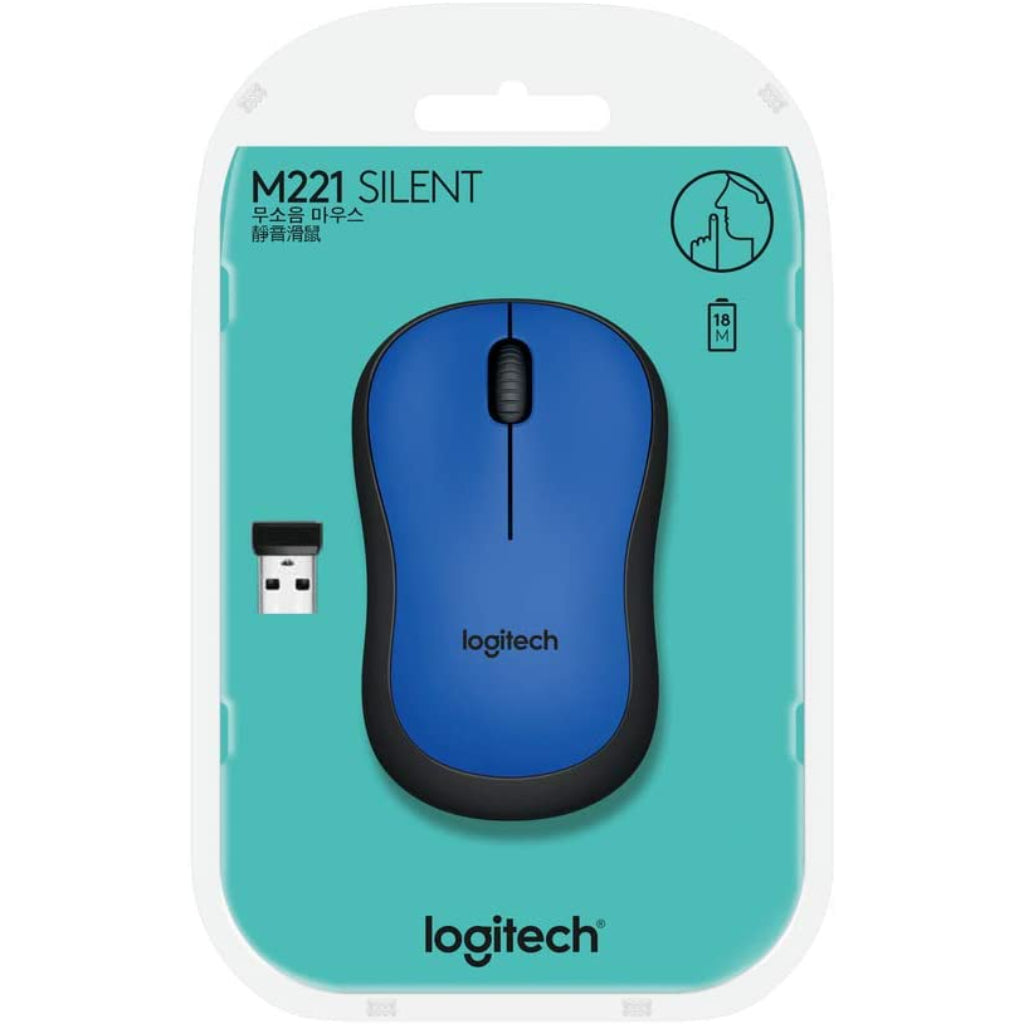 Logitech M221 Blue Silent Wireless Mouse