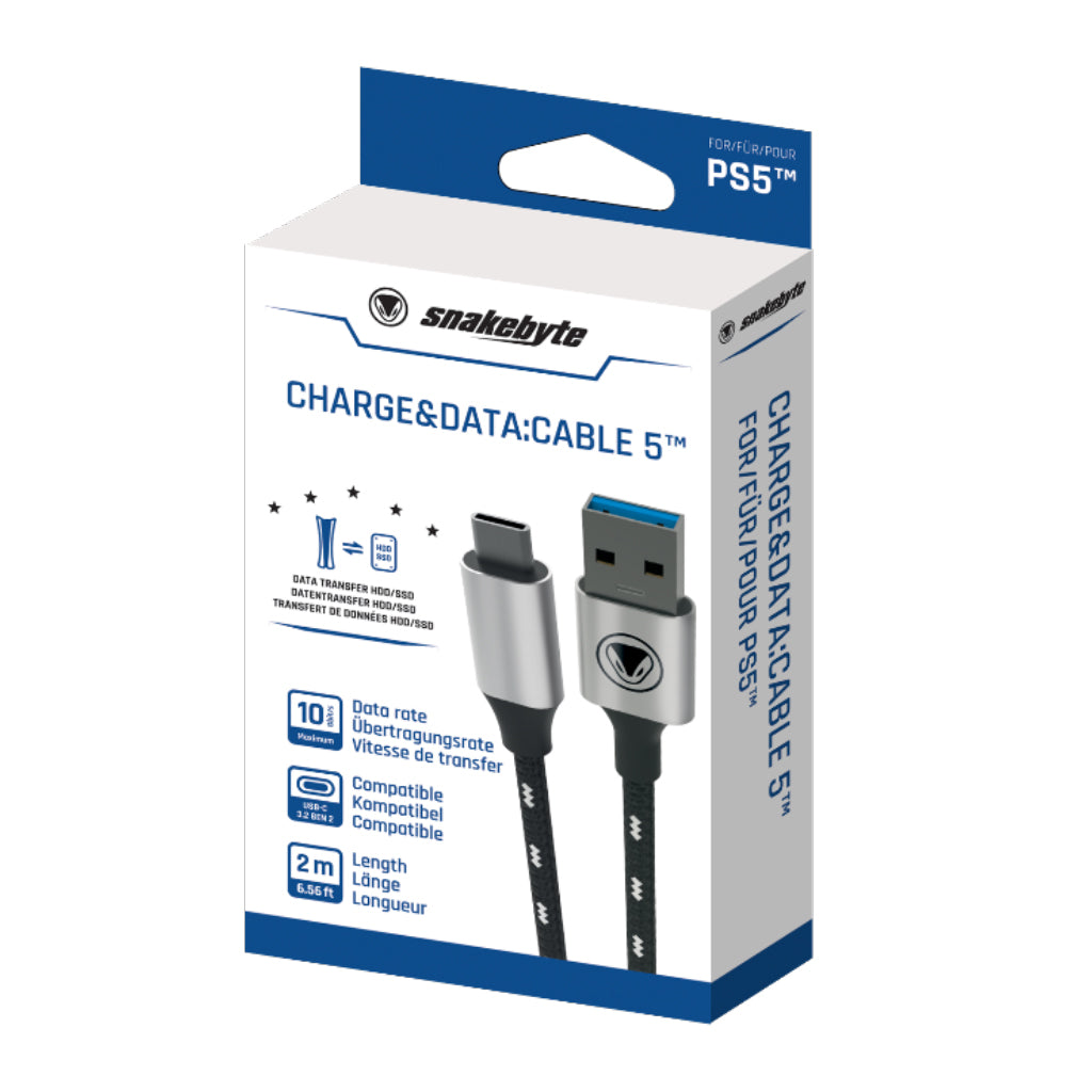 Snakebyte PS5 USB 3.2 Charge & Data Cable 5 (2m)