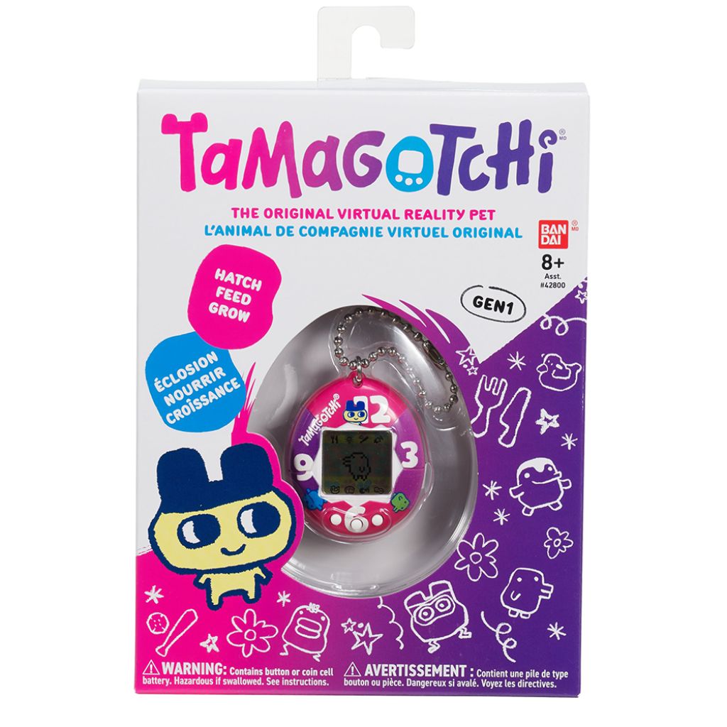 Bandai Original Tamagotchi Gen 1 - Purple-Pink Clock