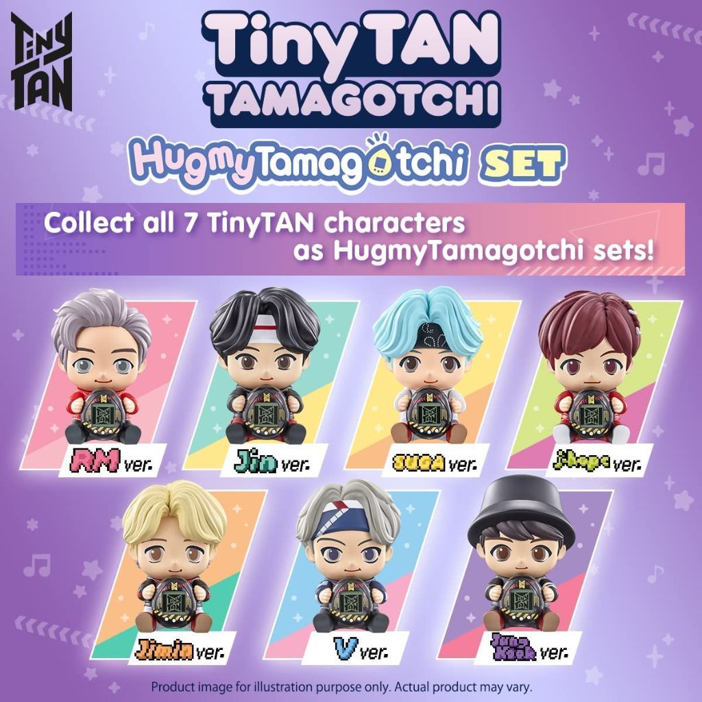 Bandai RM TinyTAN Hugmy Tamagotchi Set