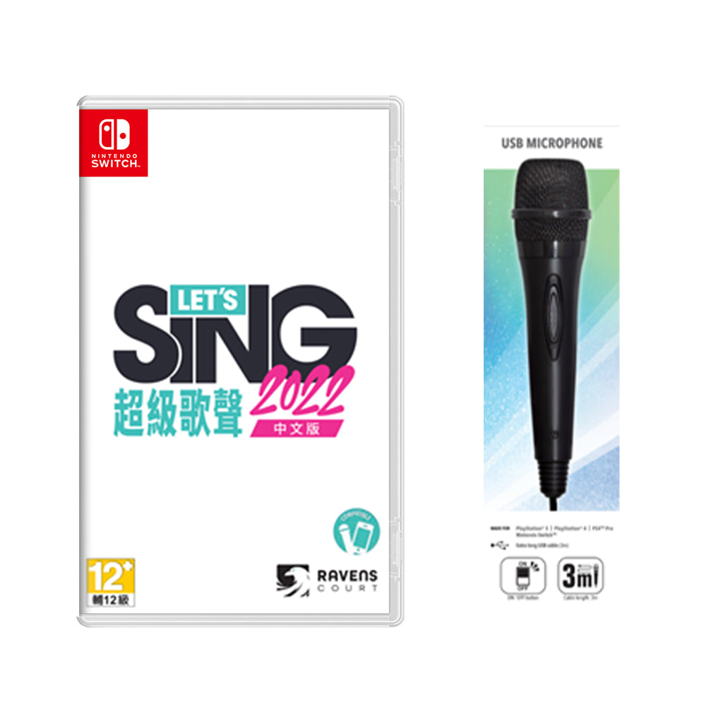 Let's Sing 2021 + Mic Asia Chinese Version Nintendo Switch BRAND