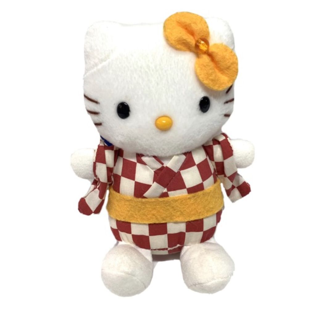 Eikoh Hello Kitty Tartan Kimono Plush