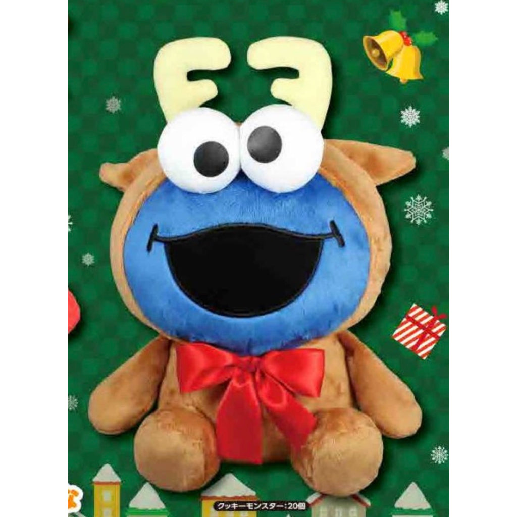 FuRyu Cookie Monster Santa Style Sesame Street Plush