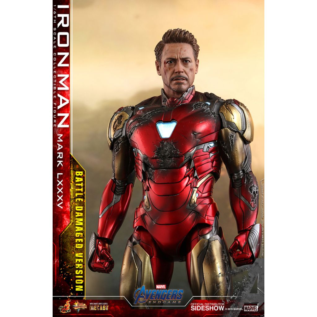 Hot Toys MMS543D33 1/6 Iron Man Mark LXXXV Battle Damaged Version Avengers Endgame