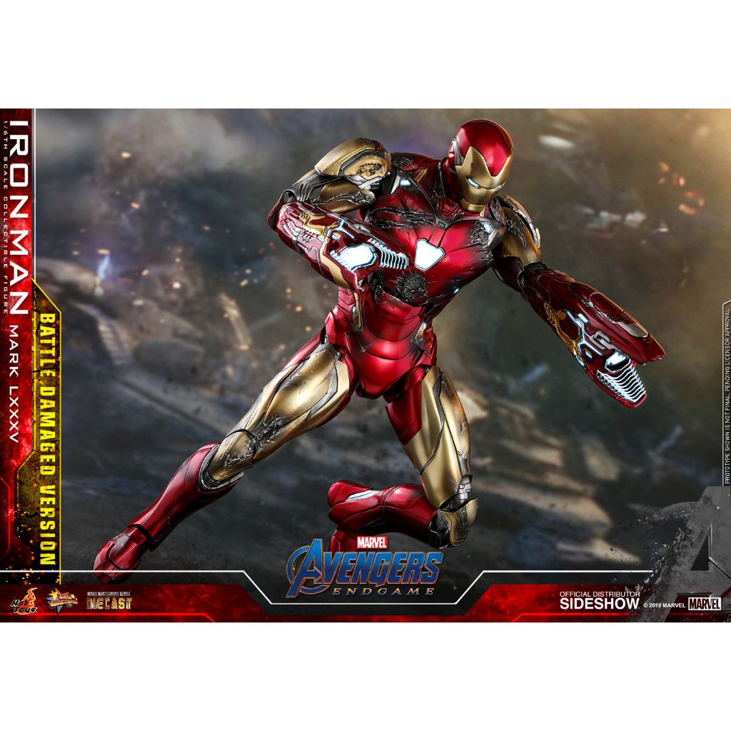 Hot Toys MMS543D33 1/6 Iron Man Mark LXXXV Battle Damaged Version Avengers Endgame