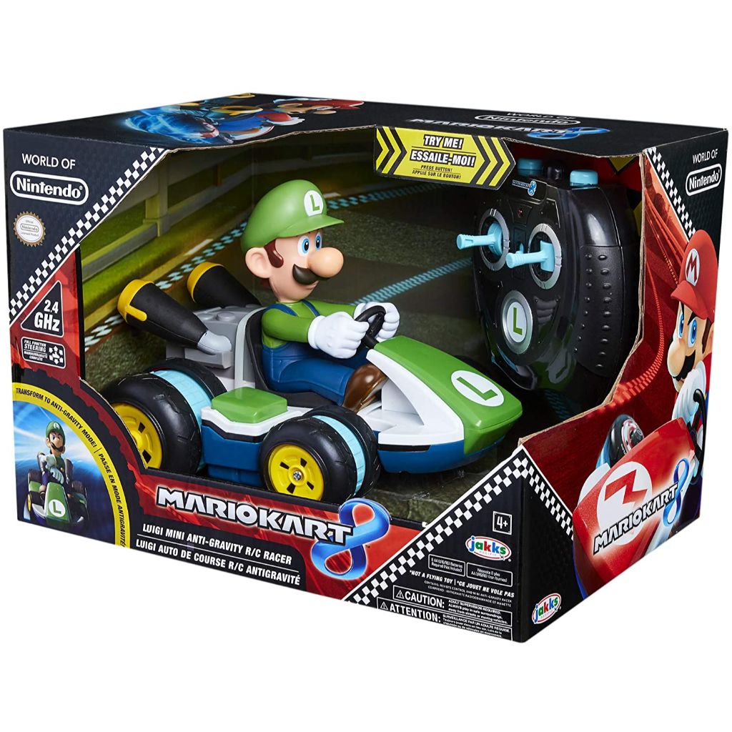 Jakks Pacific 08988 Luigi Mini Anti-Gravity R/C Racer Super Mario Mariokart