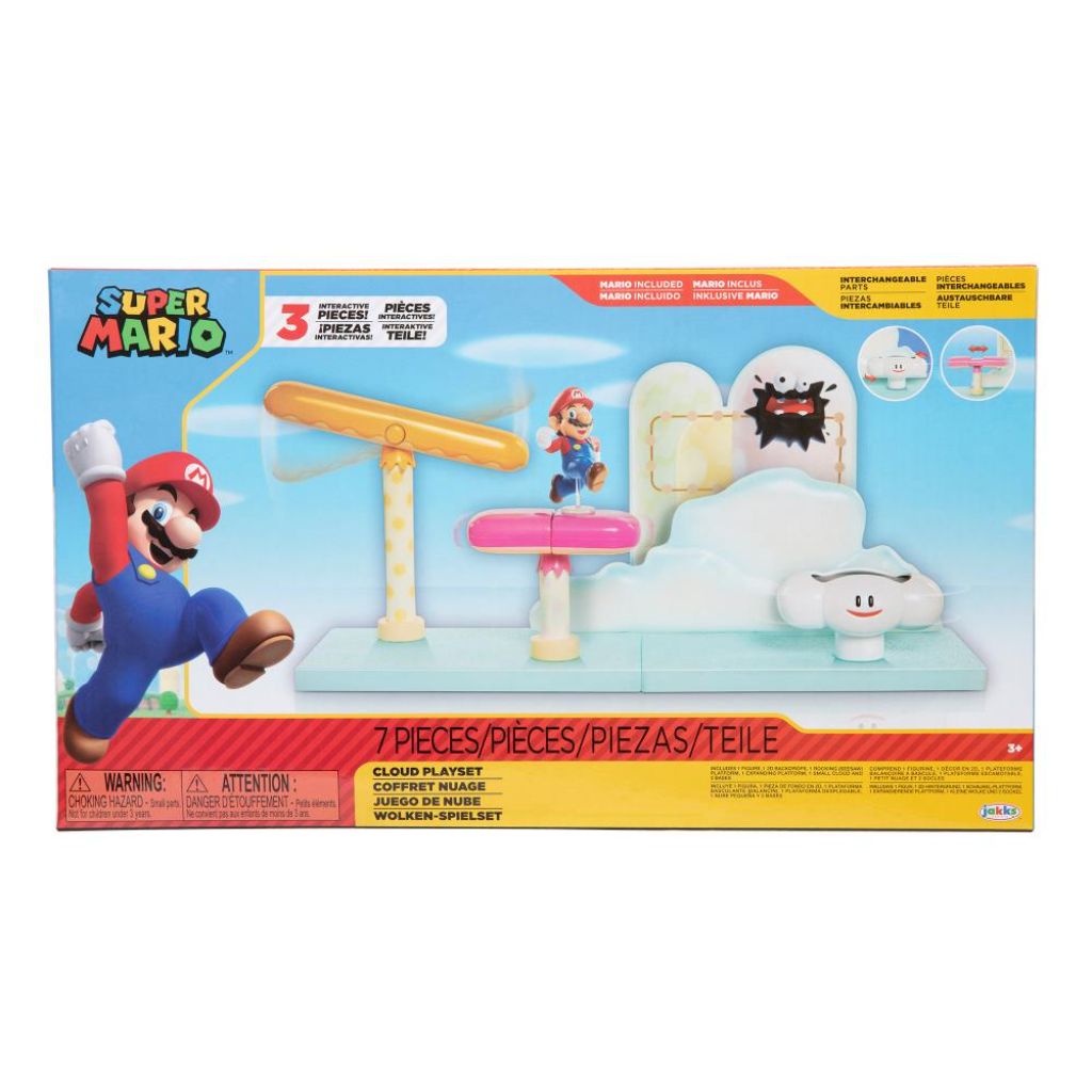 Jakks Pacific 40199 2.5" Cloud Diorama Set Super Mario