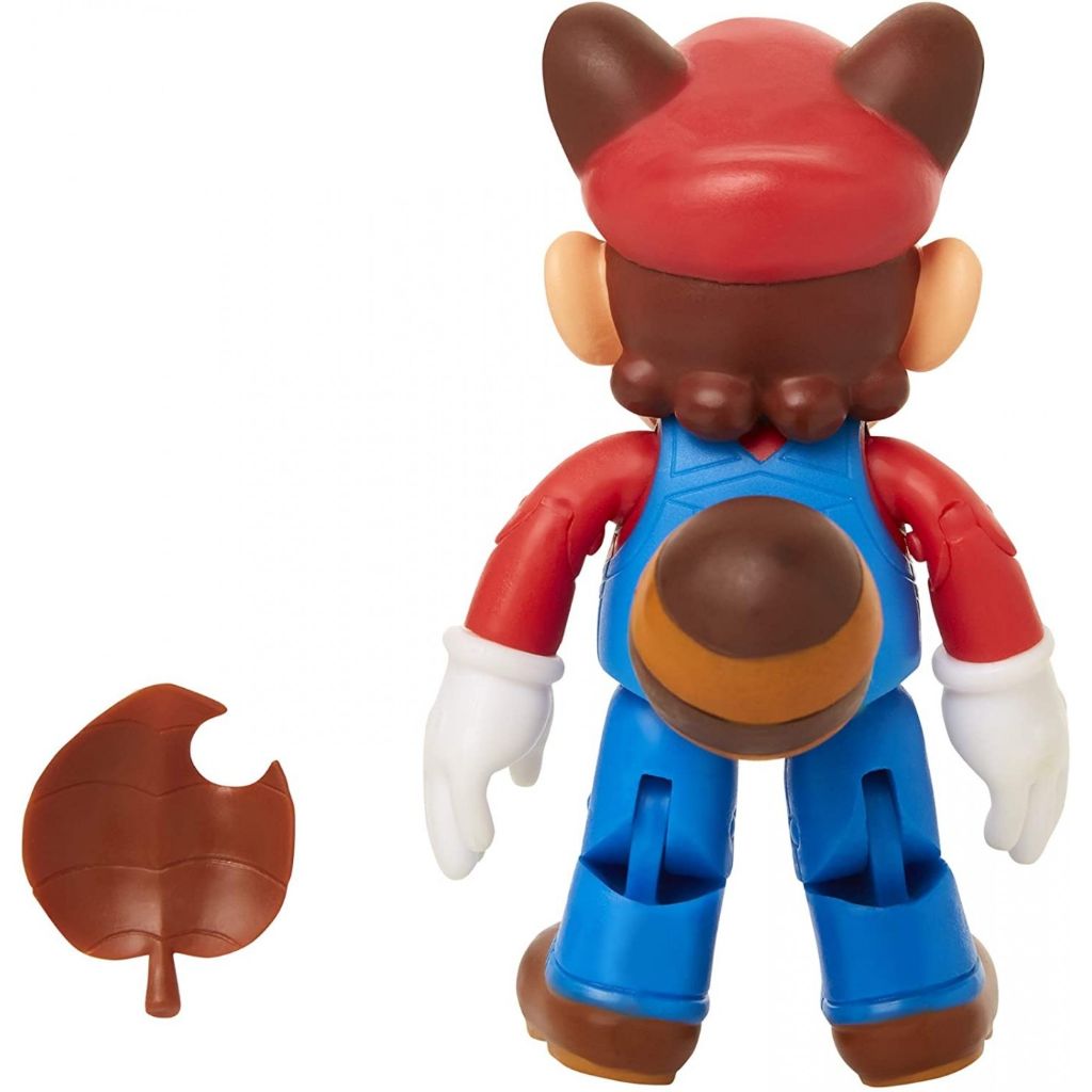 Jakks Pacific 40560 Raccoon Mario With Super Leaf 4" Figurine Wave 20 Super Mario
