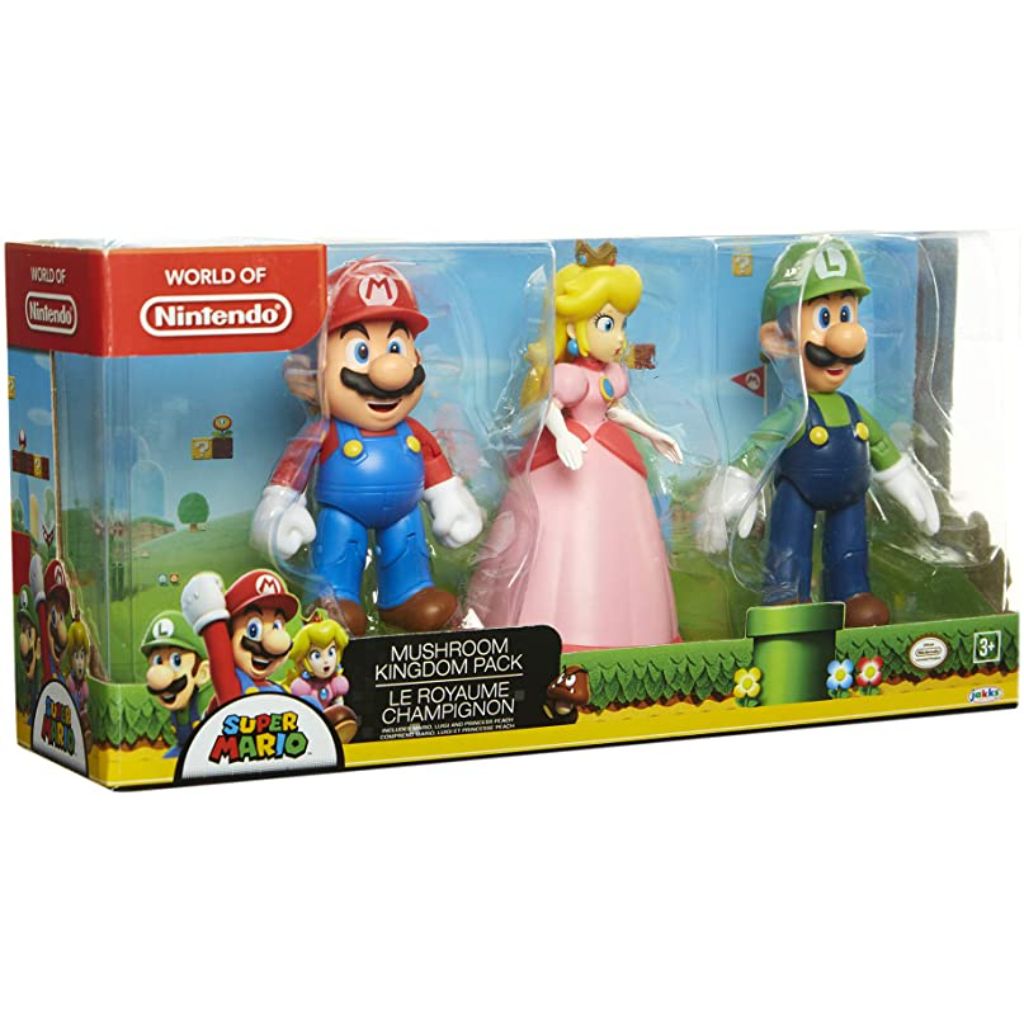 Jakks Pacific 64511-4L 4" Mushroom Kingdom Multi-Pack Super Mario