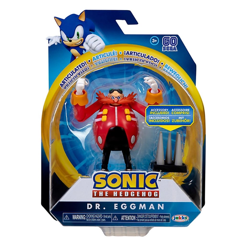 Jakks Pacific Dr.Eggman With Spike Trap 4" Figurine Sonic The Hedgehog