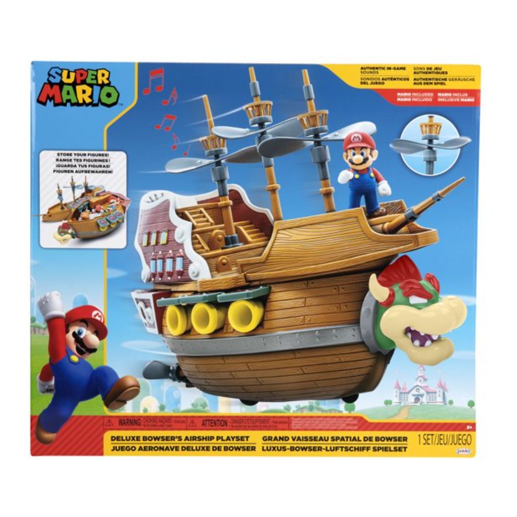 Jakks Pacific Super Mario Deluxe Bowser Airship Playset
