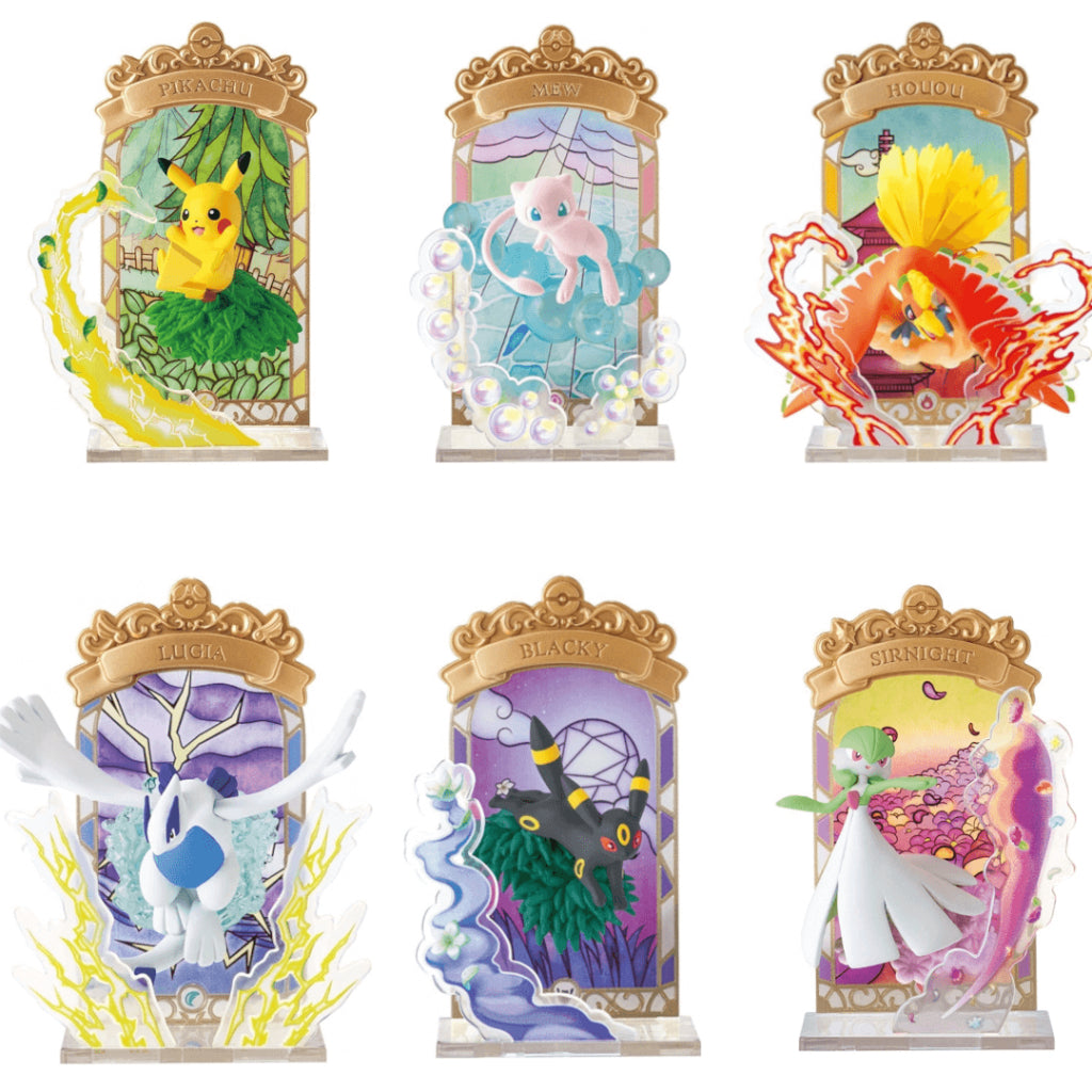 Re-ment Pokemon Stained Glass Collection Box (Box Of 6)
