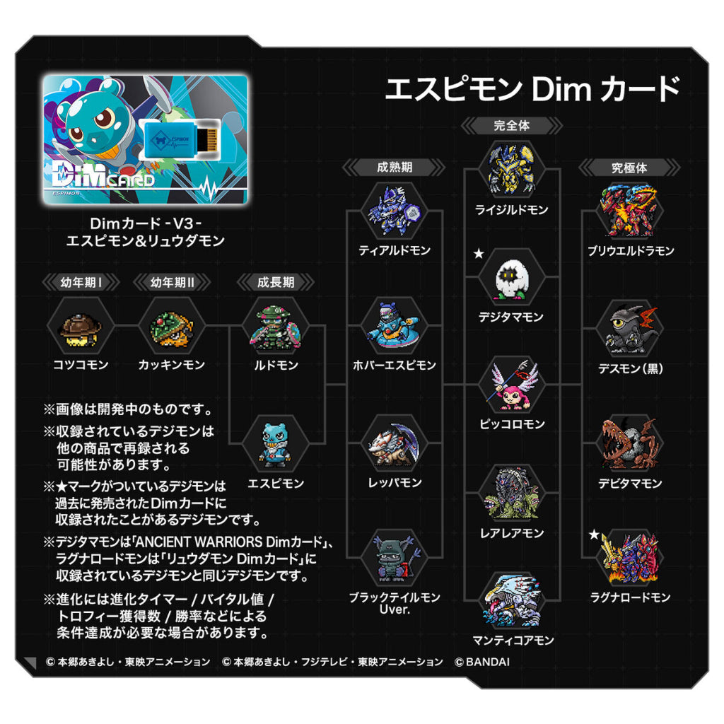 Bandai Dim Card -V3- Espimon & Ryudamon