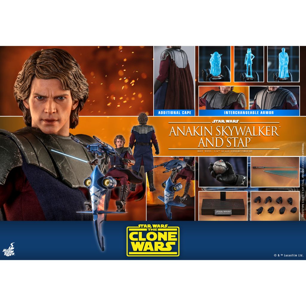 TMS020 - Star Wars: The Clone Wars - 1/6th scale Anakin Skywalker and STAP Collectible Set